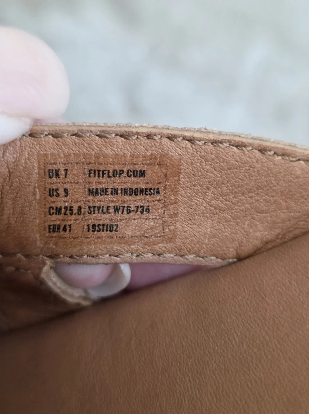 FitFlop Gracie Leather Intertwined Slide Sandals Beige - Size 9
